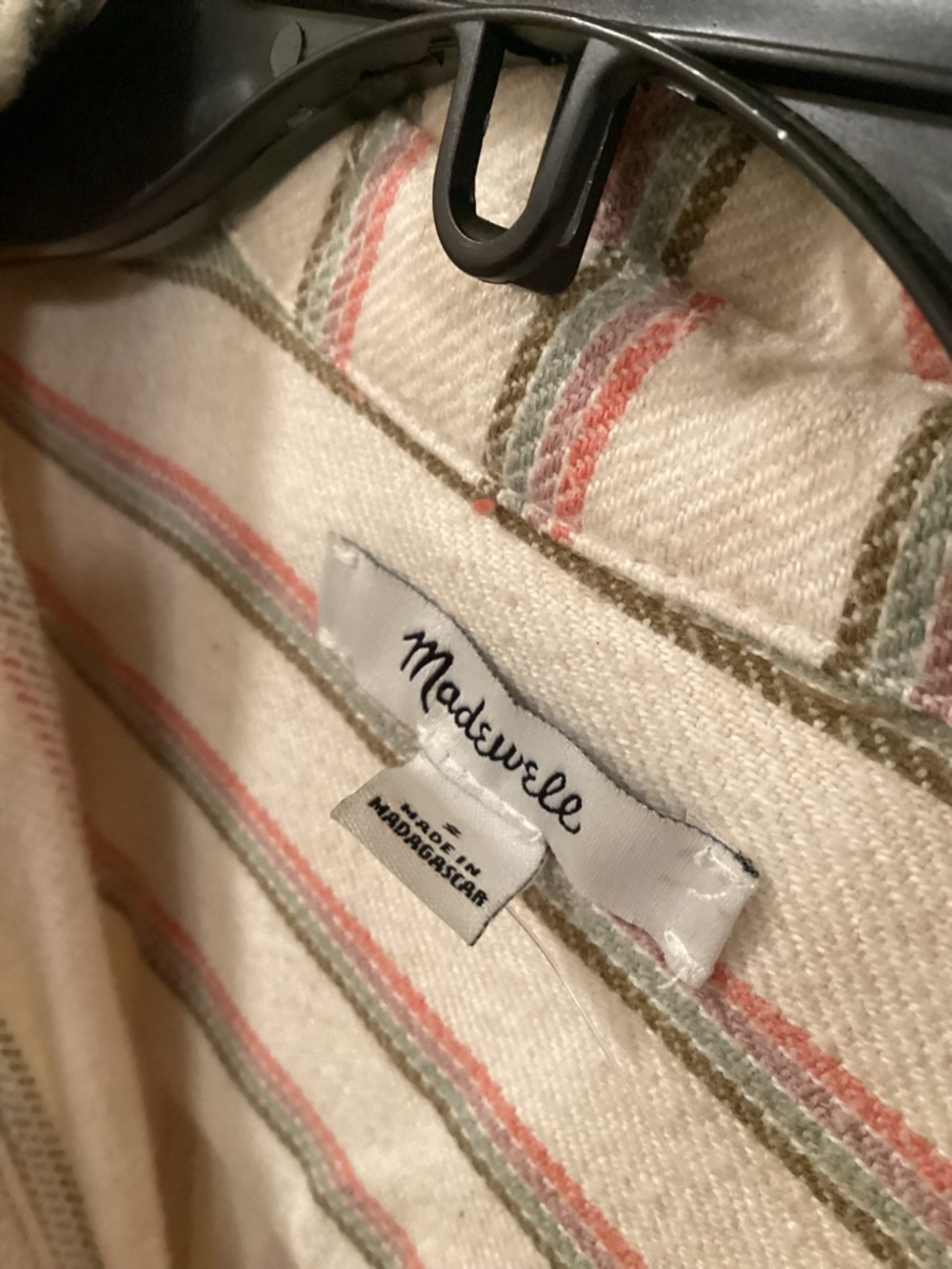 Madewell “Sunday Flannel “ oversized button up cozy Shirt has pockets - Picture 5 of 9